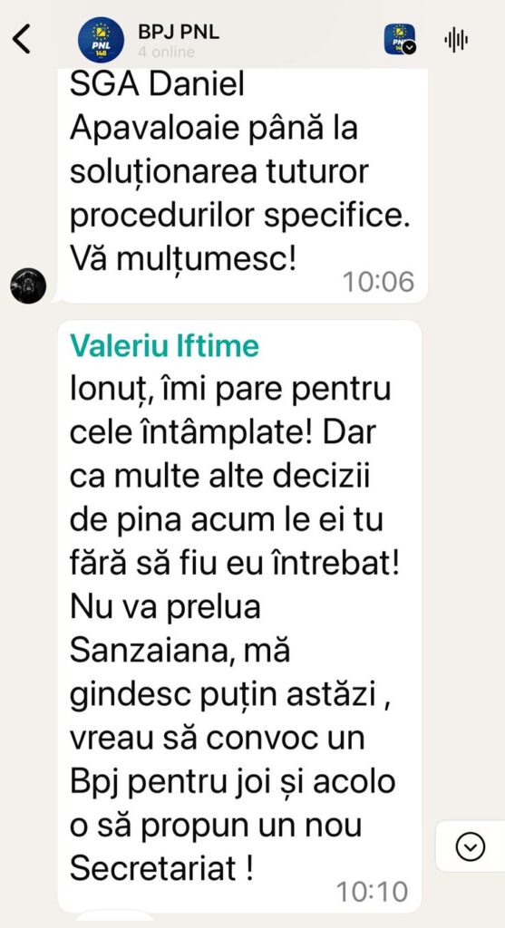 Tensiuni în PNL Botoșani! Iftime recunoaște că au fost decizii politice luate fără ca el să fie întrebat