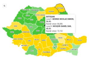 Simion a câștigat județul Botoșani,  Nicușor a bătut în municipiile Botoșani și Dorohoi