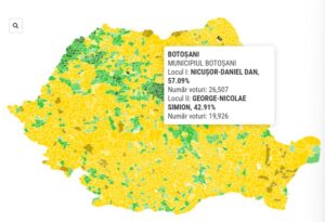 Simion a câștigat județul Botoșani,  Nicușor a bătut în municipiile Botoșani și Dorohoi