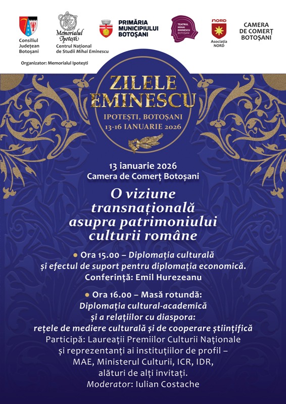 Literatura, educația și diplomația culturală, în dezbatere la Zilele Eminescu Literatura, educația și diplomația culturală, în dezbatere la Zilele Eminescu