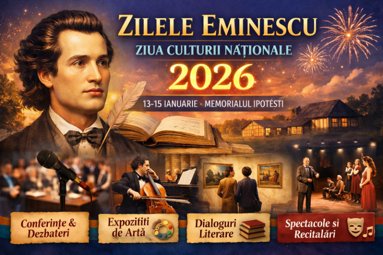 Zilele Eminescu 2026: Trei zile dedicate culturii române la Memorialul Ipotești Zilele Eminescu 2026: Trei zile dedicate culturii române la Memorialul Ipotești