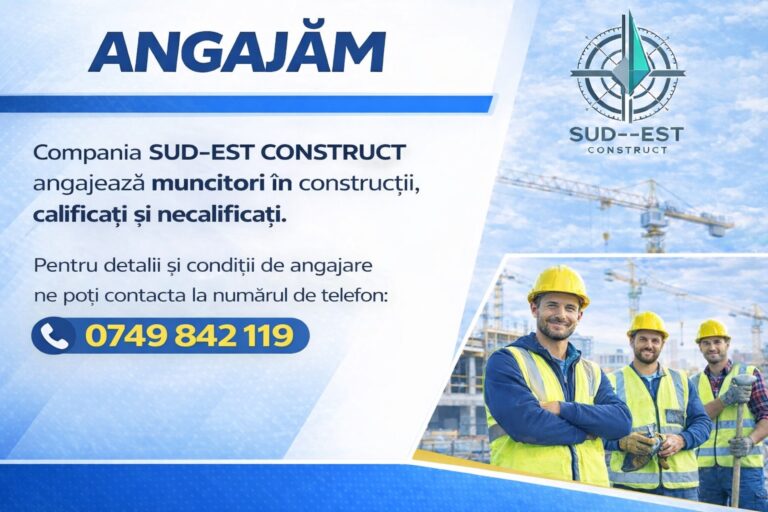 Sud-Est Construct își extinde echipa: angajări în construcții, resurse umane și inginerie de șantier