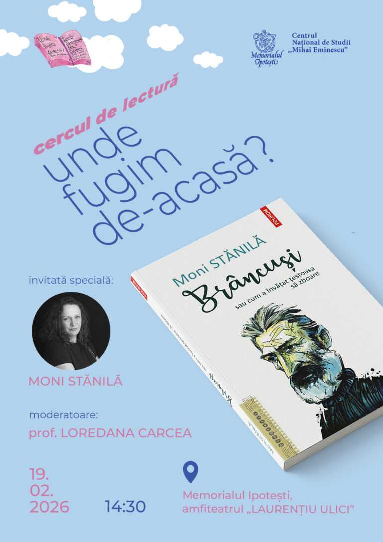 Unde fugim de acasă? Cerc de lectură la Memorialul Ipotești cu scriitoarea Moni Stănilă