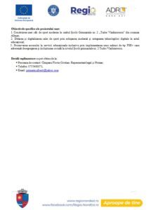 Comunicat de presă INCEPERE PROIECT "Construirea, dotarea si digitalizarea unei săli de sport moderne în cadrul Școlii gimnaziale nr. 2 Tudor Vladimirescu din comuna Albești, județul Botoșani” 2 Comunicat de presă INCEPERE PROIECT "Construirea, dotarea si digitalizarea unei săli de sport moderne în cadrul Școlii gimnaziale nr. 2 Tudor Vladimirescu din comuna Albești, județul Botoșani”