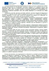 Finalizarea proiectului „Îmbunătățirea serviciilor medicale ale Spitalului Municipal Dorohoi prin dotarea cu echipamente și materiale destinate reducerii riscului de infecții nosocomiale”