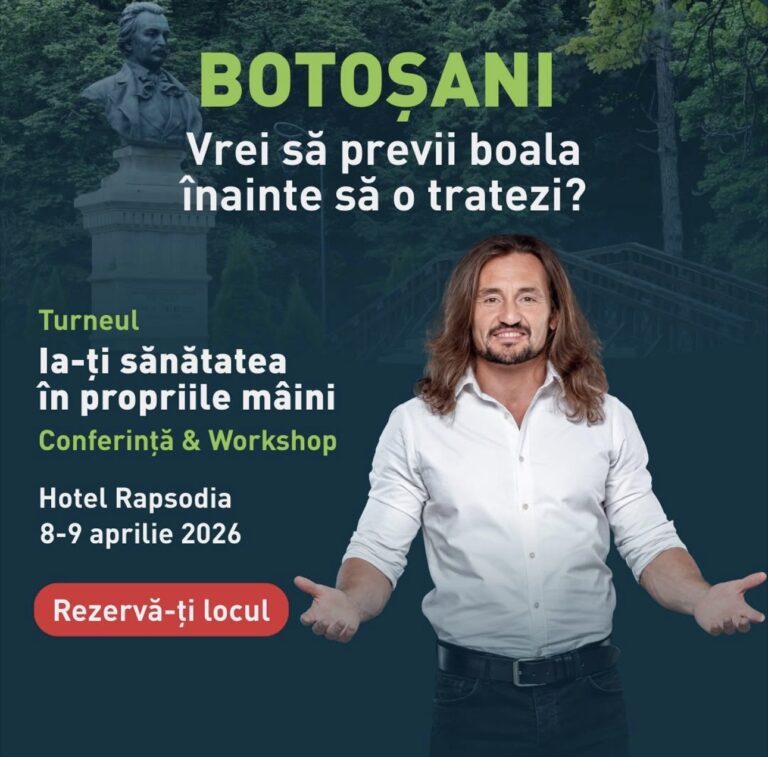 Dr. Cezar vine la Botoșani: „Ia-ți Sănătatea în Propriile Mâini” la Hotel Rapsodia Dr. Cezar vine la Botoșani: „Ia-ți Sănătatea în Propriile Mâini” la Hotel Rapsodia