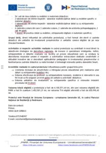 Comunicat de presa „PNRR: Fonduri pentru Romania moderna si reformata” în Darabani