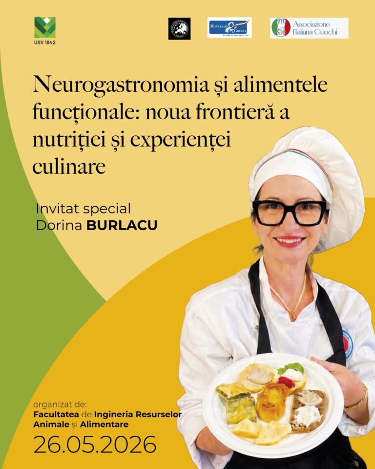 Workshop dedicat neurogastronomiei și alimentelor funcționale organizat la USV Iași Workshop dedicat neurogastronomiei și alimentelor funcționale organizat la USV Iași