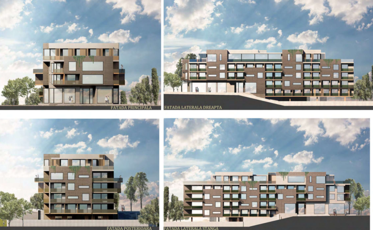 Proiect de bloc cu 44 de apartamente și spații comerciale, pe strada Ștefan cel Mare