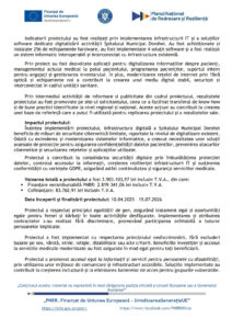 FINALIZAREA PROIECTULUI „Digitalizarea Spitalului Municipal Dorohoi”