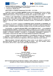 FINALIZAREA PROIECTULUI „Înfiinţarea unui centru de colectare cu aport voluntar (CAV) în Municipiul Dorohoi, Judeţul Botoşani”, C3I1A0122000279 2 FINALIZAREA PROIECTULUI „Înfiinţarea unui centru de colectare cu aport voluntar (CAV) în Municipiul Dorohoi, Judeţul Botoşani”, C3I1A0122000279
