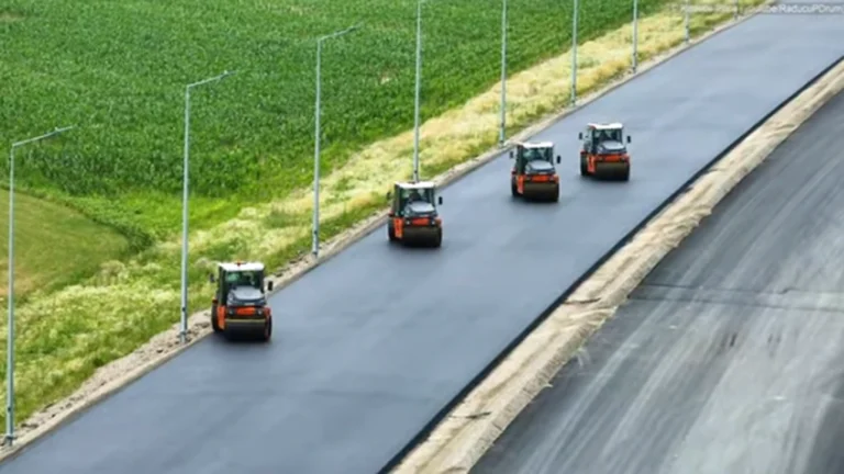 Autostrada A7 Bacău – Pașcani: Imagini noi de pe lotul 3, cu primul nod turbion din România