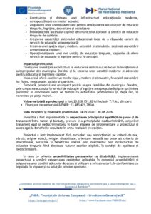 PNRR: FINALIZAREA PROIECTULUI „Construire creșă medie în municipiul Dorohoi”