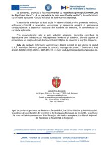PNRR: FINALIZAREA PROIECTULUI „Construire creșă medie în municipiul Dorohoi”
