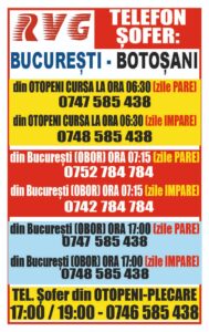 Botoșani - București cu doar 75 de lei la RVG