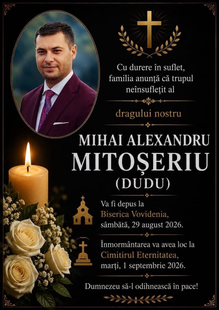 Colectivul Hotel & Restaurant Premier, în doliu după pierderea administratorului Mihai Alexandru Mitoșeriu